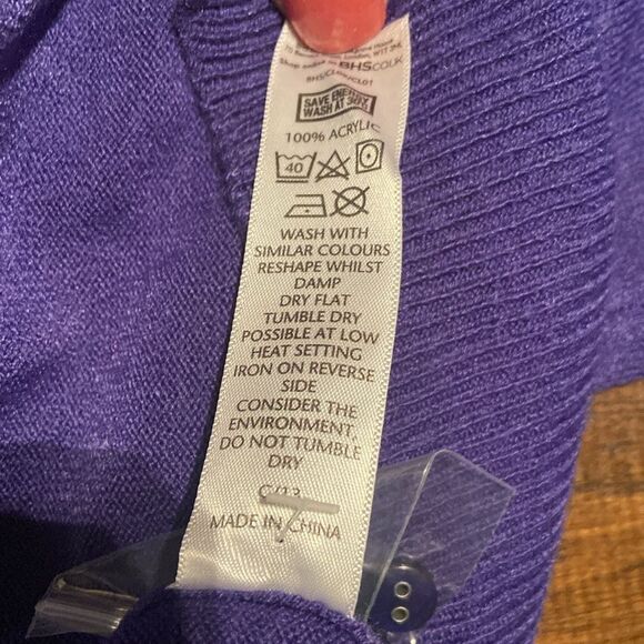 Classics Cardigan size 16 purple new blue - Picture 5 of 6